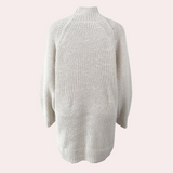Długi Sweter Oversize z Golfem