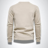 Męski dzianinowy sweter z okrągłym dekoltem, slim fit