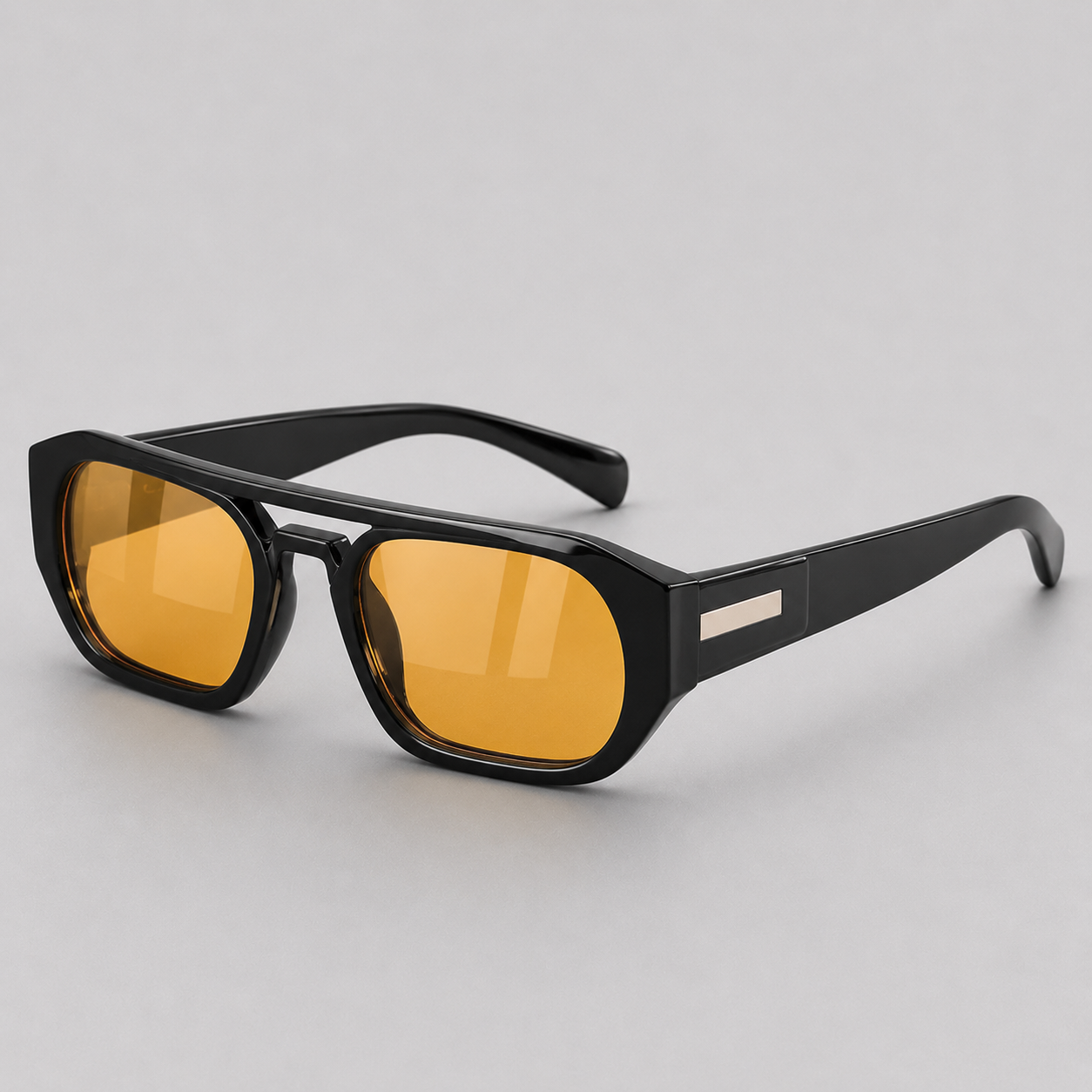 Prostokątne okulary przeciwsłoneczne unisex z przyciemnianymi szkłami