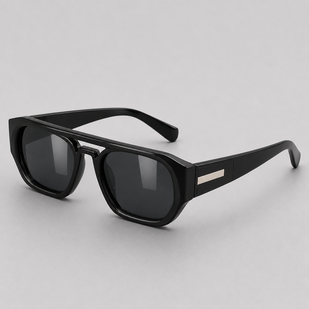 Prostokątne okulary przeciwsłoneczne unisex z przyciemnianymi szkłami
