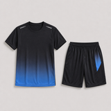 Męski komplet sportowy: t-shirt i szorty ze ściągaczem