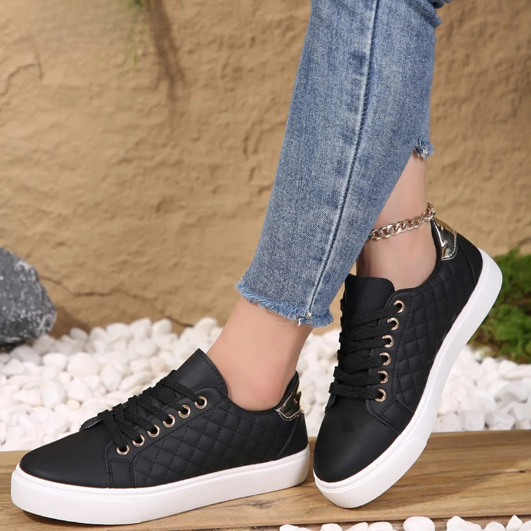 Damskie Sneakersy Casual z Pikowanym Wzorem