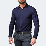 Męska Koszula Elastyczna Slim Fit Rozciągliwy Komfort i Dopasowanie