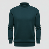 Męski Golf Dopasowany Elegancki Sweter z Wysokim Kołnierzem
