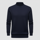 Męski Golf Dopasowany Elegancki Sweter z Wysokim Kołnierzem