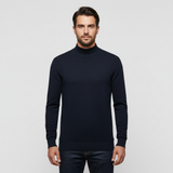 Męski Golf Dopasowany Elegancki Sweter z Wysokim Kołnierzem