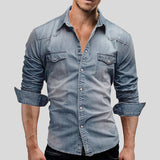 Męska Koszula Jeansowa Slim Fit Styl Casual i Trwałość