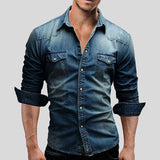 Męska Koszula Jeansowa Slim Fit Styl Casual i Trwałość