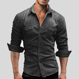 Męska Koszula Jeansowa Slim Fit Styl Casual i Trwałość