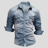 Męska Koszula Jeansowa Slim Fit Styl Casual i Trwałość