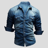 Męska Koszula Jeansowa Slim Fit Styl Casual i Trwałość