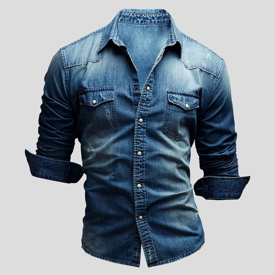 Męska Koszula Jeansowa Slim Fit Styl Casual i Trwałość