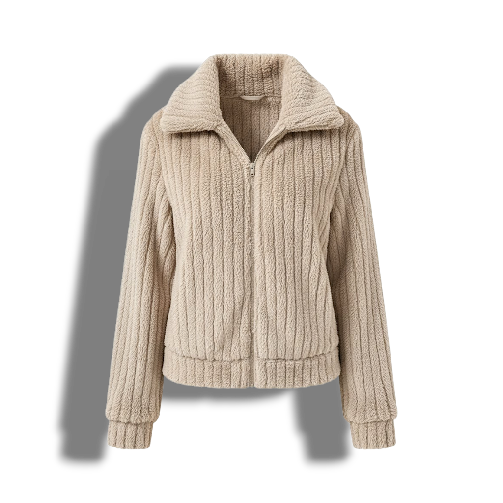 Damski sweter rozpinany z kołnierzem ciepły casual stylowy