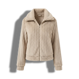 Damski sweter rozpinany z kołnierzem ciepły casual stylowy