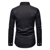 Męska Koszula Elegancka Slim Fit z Kontrastowymi Mankietami