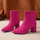 Dzianinowe Botki na Obcasie Typu Sock Boots