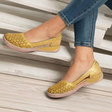 Damskie Baleriny Ażurowe Skórzane – Wygodne Buty Casual