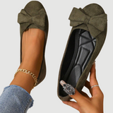 Baleriny Damskie Eleganckie z Kokardą Wygodne Buty Casual