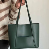 Elegancka Torebka Damska Shopper Skórzana Pojemna