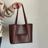 Elegancka Torebka Damska Shopper Skórzana Pojemna