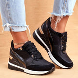 Sportowe Sneakersy z Grubą Podeszwą