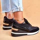 Sportowe Sneakersy z Grubą Podeszwą