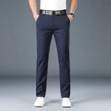 Męskie eleganckie spodnie slim fit ze stretchem