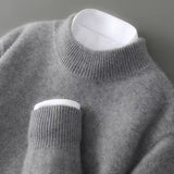 Męski sweter z czystego kaszmiru, dopasowany krój