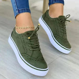 Sportowe Sneakersy Sznurowane z Grubą Podeszwą