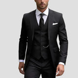Męski garnitur trzyczęściowy slim fit z kamizelką