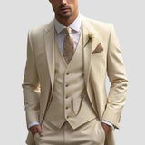 Męski garnitur trzyczęściowy slim fit z kamizelką