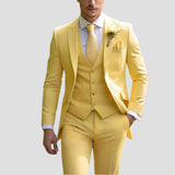 Męski garnitur trzyczęściowy slim fit z kamizelką