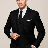 Męski trzyczęściowy garnitur slim fit, jednorzędowy