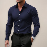 Męska koszula slim fit zapinana na guziki