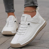 Sneakersy Sznurowane z Perforowaną Cholewką