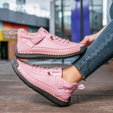 Sneakersy Sznurowane z Perforowaną Cholewką