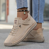 Sneakersy Sznurowane z Perforowaną Cholewką