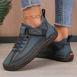 Sneakersy Sznurowane z Perforowaną Cholewką