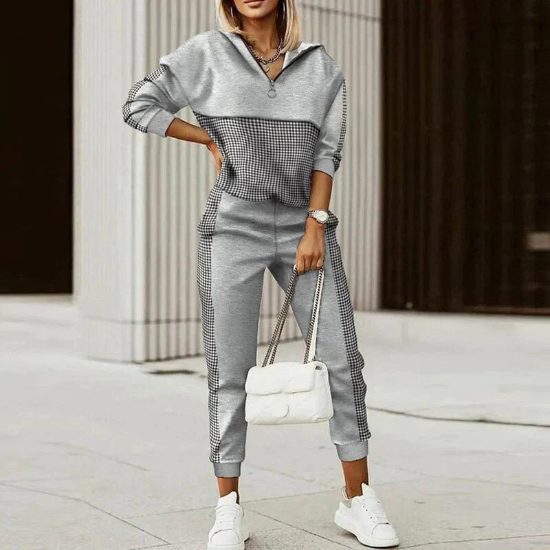 Komplet dresowy wzorzysty stylowy wygodny casual zestaw