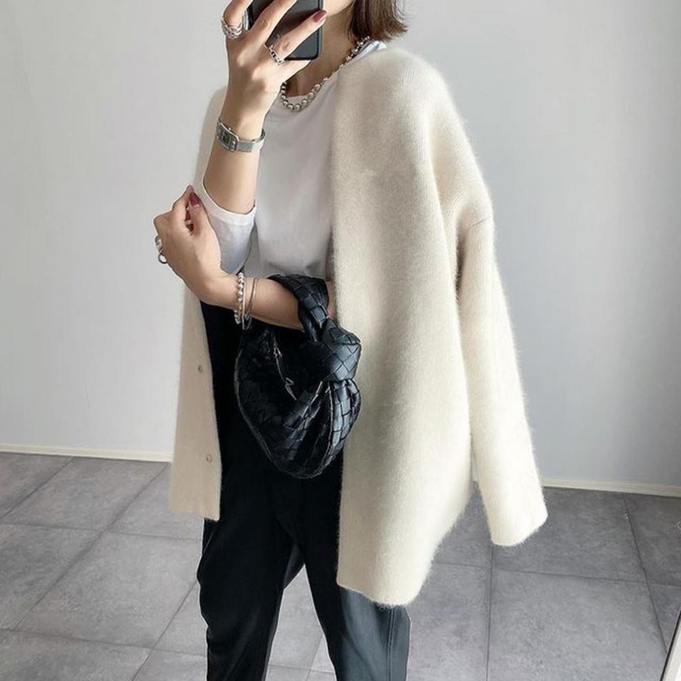 Dzianinowy Kardigan Damski Oversize do Codziennych Stylizacji