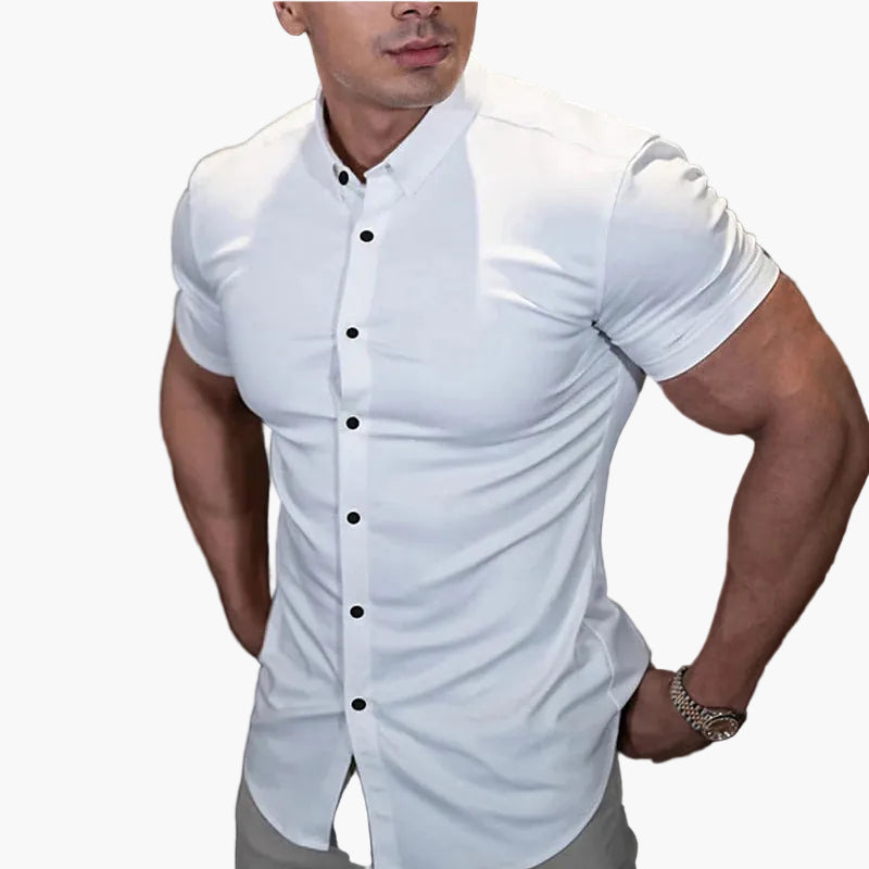 Męska Koszula Dopasowana Slim Fit Podkreślająca Sylwetkę