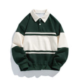 Bluza polo z długim rękawem w bloki kolorystyczne