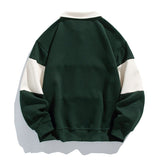 Bluza polo z długim rękawem w bloki kolorystyczne
