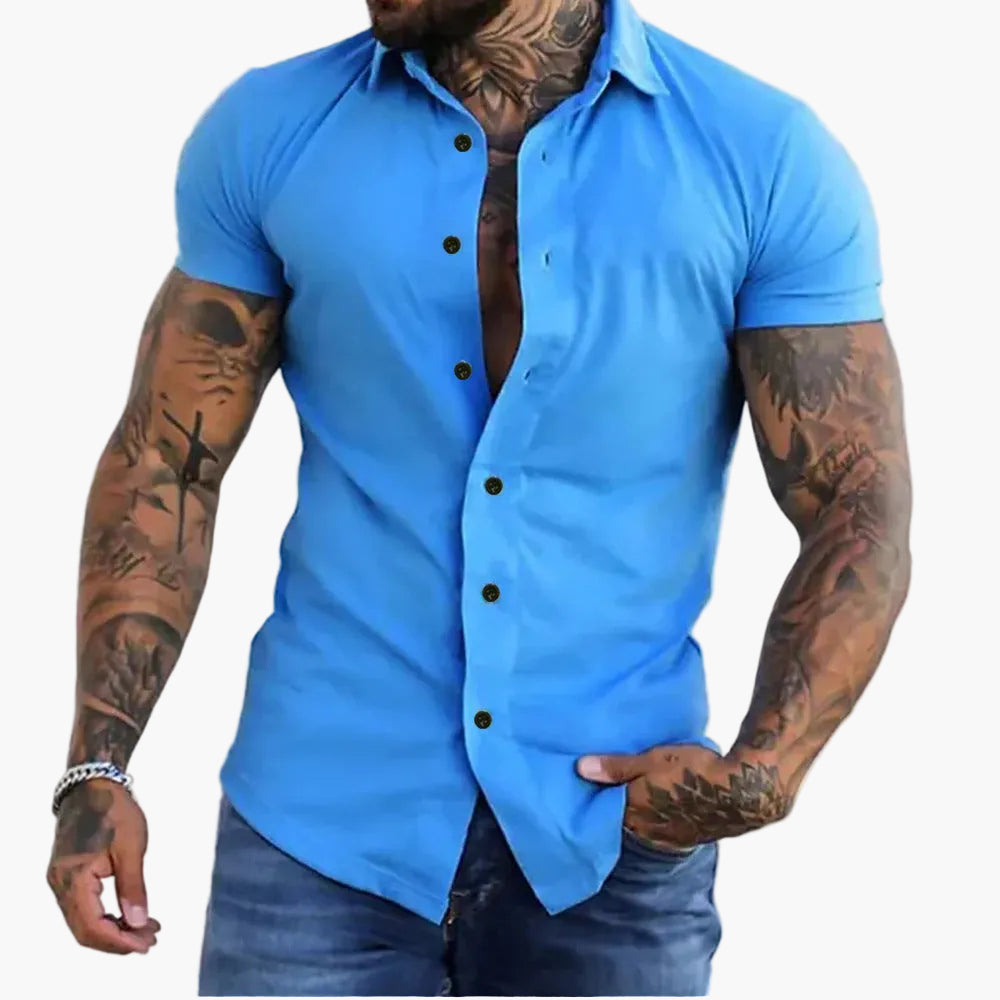 Męska Koszula Dopasowana Slim Fit Podkreślająca Sylwetkę