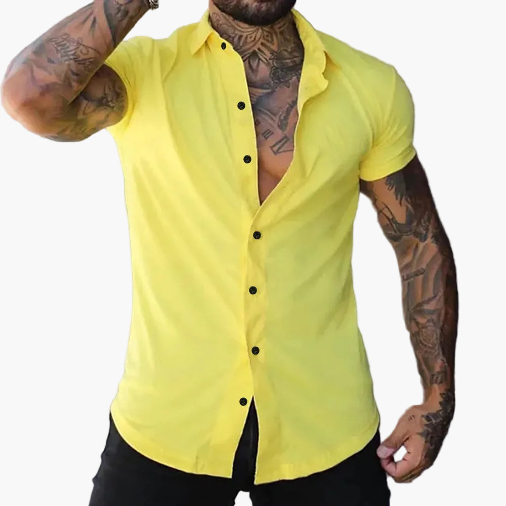 Męska Koszula Dopasowana Slim Fit Podkreślająca Sylwetkę