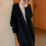 Długi kardigan oversize ciepły miękki sweter casual styl