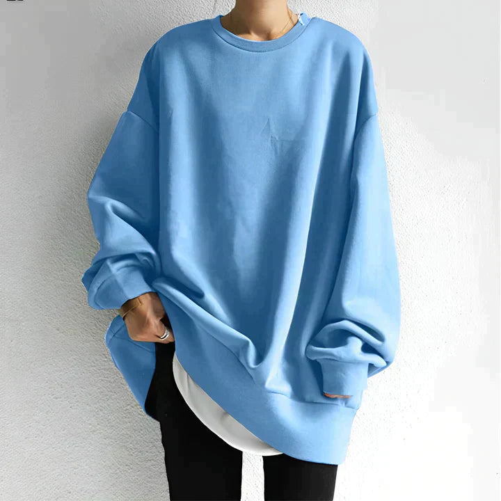 Oversize Bluza Damska Minimalistyczna na Co Dzień