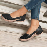 Damskie Baleriny Ażurowe Skórzane – Wygodne Buty Casual