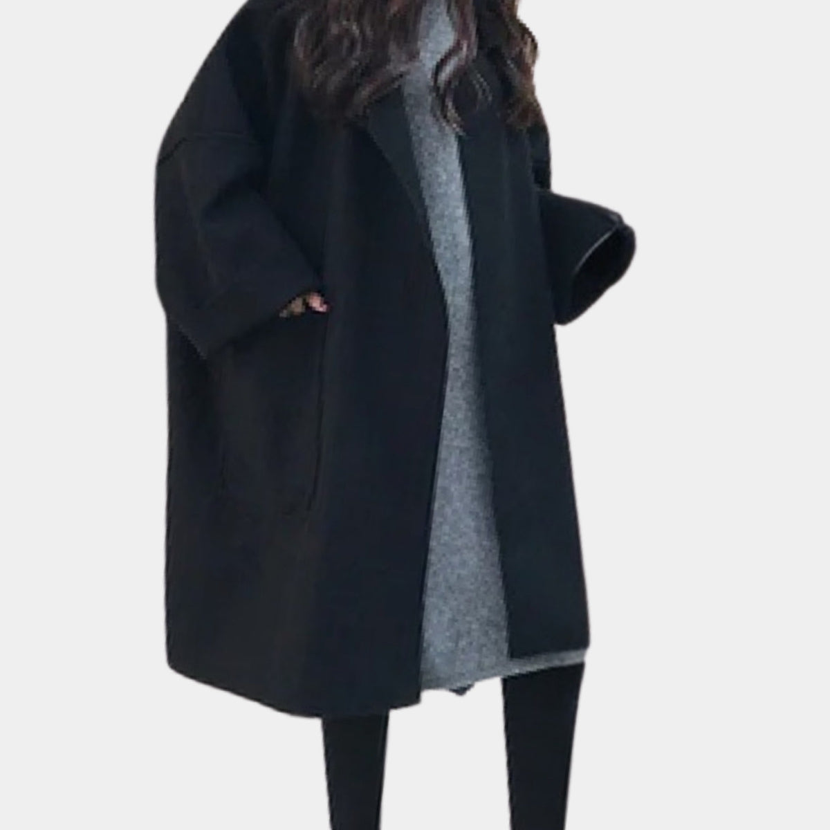 Krótki Płaszcz Kimono o Minimalistycznym Kroju