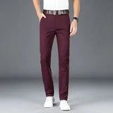 Męskie eleganckie spodnie slim fit ze stretchem